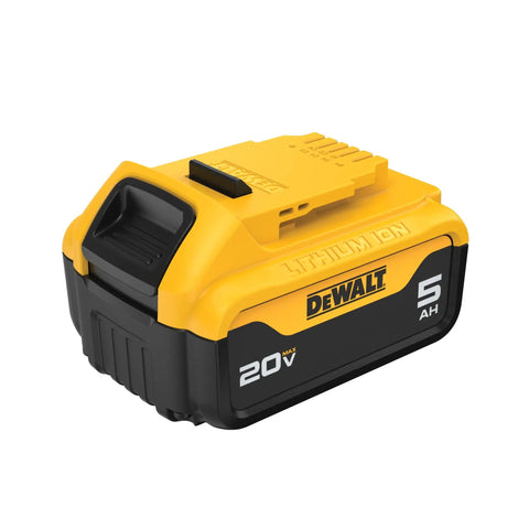 20 Volt Max XR Lithium Ion Battery 5Ah with LED Charge Indicator for tools DCB205 compatible, yellow and black design