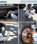 WEICON Copper Paste 4.2oz; collage shows anti-seize paste applied to hitch ball, pipe joint, and wheel hub.