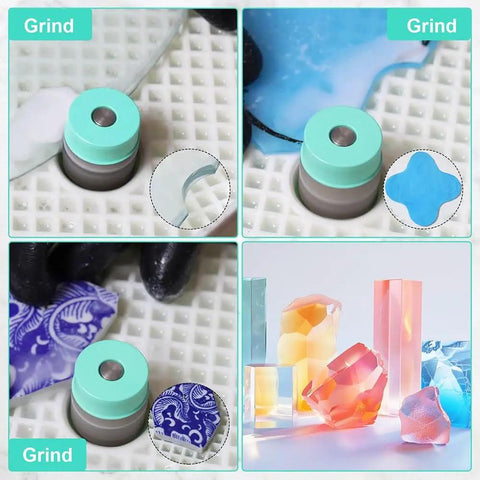 Stained Glass Grinder Bits Brass Core Diamond Head Set for Glass Art Projects, Includes 1 1/8 Inch, 1/4 Inch, and 3/4 Inch Bits