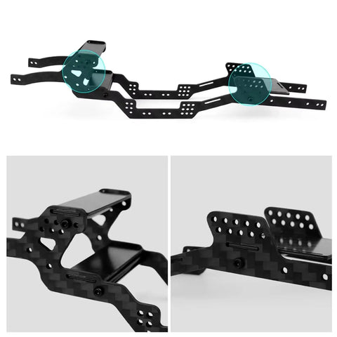 Carbon Fiber RC Crawler Chassis Frame For Axial SCX24 1 24 Upgrade Kit LCG Girder Replacement Parts, lightweight design details