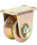 Baxnore V-Groove wheel caster with zinc-plated steel bracket for heavy-duty sliding door track (1 unit)