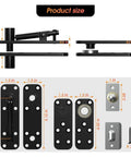 Badass Heavy Duty Invisible Door Hinges For Wooden Secret Doors With Tight Fit And Zero Hassle Installation Using Premium Black Stainless Steel Hardware Setup Today with size details.