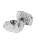 Heavy Duty T Nut Kit For Aluminum Profiles 2020 3030 4040 96 Piece Hammer Head Sliding T Nuts Set M3 M4 M5 M6 M8, nickel plated close-up