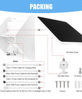 Diagram of 4W Solar Panel Charging Mount Fits Essential 2K Essential XL and accessories, showcasing weatherproof power solution components.