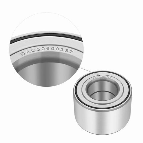 Front Wheel Bearing Kit for Mule PRO DX MX FX UTV 2015-2023 Replaces KAF1000 KAF820 KAF700, close-up of bearing with engraved code DAC30600337