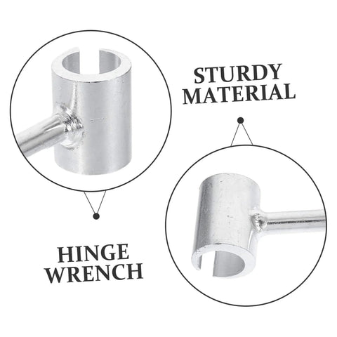 Close-up of Pro Grade Heavy Duty Adjustable Door Hinge Repair Tool With Precision Hinge Adjustment Wrench showing sturdy material.