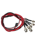 Dope 6 LED RC Car Light Kit With White 5mm Front Headlights Red 3mm Taillights And Yellow Signal Lights cables and connectors