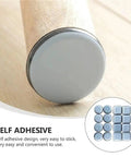 Self Adhesive Furniture Sliders For Carpet Hardwood And Tile Floors With 30Mm Chair Leg Glides on wooden surface.