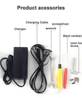 Electric Handheld Welding Strapping Machine For Pet And Pp Straps Portable Automatic Baler Tool With Tensioner Fast Seal Easy Use Heavy Duty Binding Supply accessories include charger, cables, and tools.
