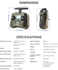 Pocket Hall Gimbal Transmitter Remote Control For RC Drones And Models with dimensions and specifications details