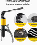 Heavy Duty 10 Ton Hydraulic Gear Puller Kit 22000 Lb 3 Jaw Bearing Remover Wheel Separator Tool, yellow and black
