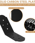 Inside Mount 45 Degree Angle Bracket Heavy Duty Carbon Steel Tie Plate Connector For Wood Post And Beam 6x5x3 Inch