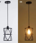 Black Industrial Metal Pendant Light With Clear Glass Shade For Kitchen Island Sink Counter And Dining Room Transitional Cylinder Pendant Lighting Fixture Vintage Modern Industrial Style With Sleek And Chic Vibe, light off and on