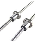 Pro Grade 600mm Ball Screw With 10mm Lead Built Tough Linear Shaft and Roller Guide, showcasing precision threaded rod and flanged nuts.