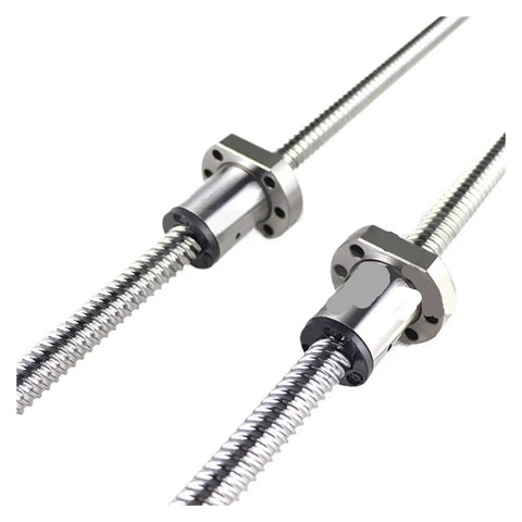 Pro Grade 600mm Ball Screw With 10mm Lead Built Tough Linear Shaft and Roller Guide, showcasing precision threaded rod and flanged nuts.