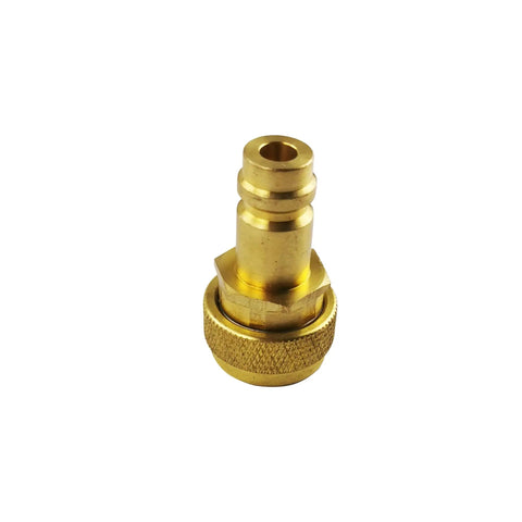 Brass fitting from Workhorse Quick Adapter Kit For AC Refrigerant Conversion R134a To R1234yf Adjustable High And Low Side Quick Couplers