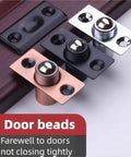 4 Pack Adjustable Ball Catches For Cabinets And Bathroom Doors With Spring Latches in black, silver, and bronze