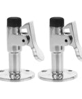 Super Sleek Polished 2 Pcs Stainless Steel Boat Door Catch And Holder For Yachts And Sailboats To Keep Cabin Doors Safe And Secure With Heavy Duty Hold shown in close-up.
