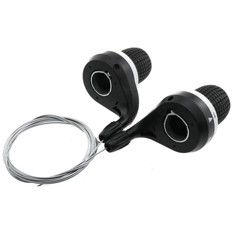 21 Speed Bicycle Twist Shifter Lever Kit Beefed-Up With Left And Right Grip Shifters And 3 X 7 Speed Cables For Mountain Bike And Tricycle