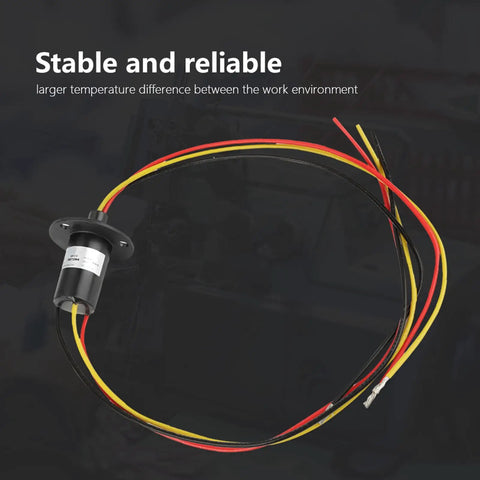 Mini Slip Ring For Three Wire Setup 15A 0 To 600V 150RPM Wind Generator Component With Durable Plastic Housing And Smooth Power Transfer For Rotating Gear, three-wire leads
