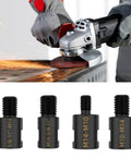 Built Tough Angled Grinder Adapter Converter For 5/8-11 Thread Spindle Job Site Ready Tool Swap Kit with angle grinder and adapters.