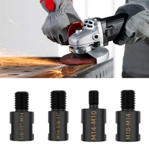 Built Tough Angled Grinder Adapter Converter For 5/8-11 Thread Spindle Job Site Ready Tool Swap Kit with angle grinder and adapters.