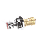 Hot One Quarter Turn Ceramic Cartridge Valve And Handle Repair Kit, brass and chrome components, side view