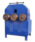 PreAsion Electric Pipe Bender Roller For Round Stainless Steel Tubing with three rollers and blue exterior.