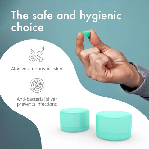 Hand holding Moldable Silicone Ear Plugs 28dB Noise Reduction for Sleeping Swimming and Concentrating Comfy Snoring Solution
