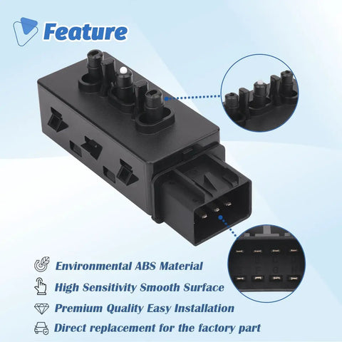Front Left Driver Side 6 Way Power Seat Adjustment Switch Easy Install Replacement For 2004 2013 Chevy Silverado GMC Sierra Yukon Cadillac Buick Models 12451495 SW5162 1S7614 showing features.