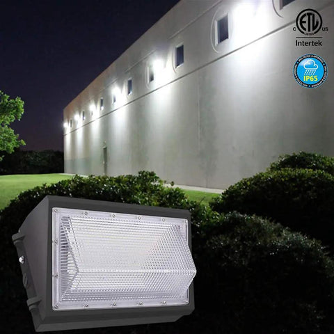Beefy 150W LED Wall Pack Light With Photocell Sensor HPS HID Equivalent 21000 Lumens 5000K Daylight Exterior Security Lighting