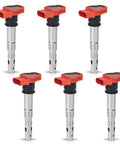Image of Six UF529 Ignition Coil Packs For VW And Audi Cars 2005 2016 A3 A4 A5 R8 TT Q7 S4 A6 Jetta MK5 MK6 GTI Rabbit Golf Passat Tiguan Coils