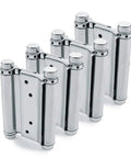 Two Pairs Of 3 Inch Stainless Steel Double Action Swing Door Hinges Self Closing With Adjustable Spring Tension For Cafe And Saloon Doors