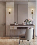 Slick Modern Long Globe Plug In Wall Sconce Lights Set Of 2 With Clear Glass Globes Brass Gold Finish 2 In 1 Plug In Or Hardwired