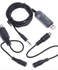 USB RC Flight Simulator Interface For Flysky Controllers with various connectors and USB plug, ideal for realistic RC training