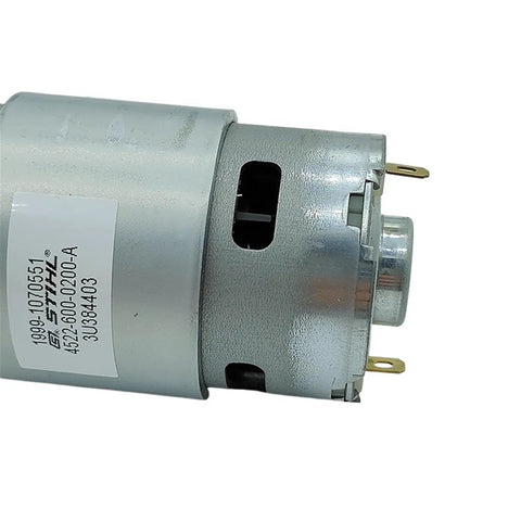One Piece 12V 18V 24V DC Motor With Dual Ball Bearings 42mm High Speed Engine for DIY electric drills and saws showing motor body details.
