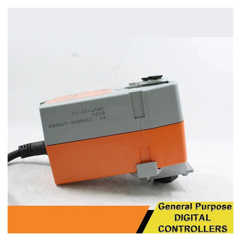 Heavy Duty Rock Solid Spring Return Ball Valve Actuator With Slick Modulating Control And Totally No Fuss Fail Safe Operation For AC 24V DC 24V Electrical Systems And Mbus Automation Networks, shown from side angle. 