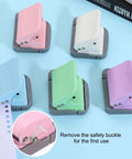 Colorful paper punchers including a six hole paper punch one quarter inch metal hole puncher for office and home punches up to five sheets sturdy all metal construction pink color dope durability for loose leaf paper durable office supplies.