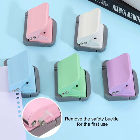Colorful paper punchers including a six hole paper punch one quarter inch metal hole puncher for office and home punches up to five sheets sturdy all metal construction pink color dope durability for loose leaf paper durable office supplies.