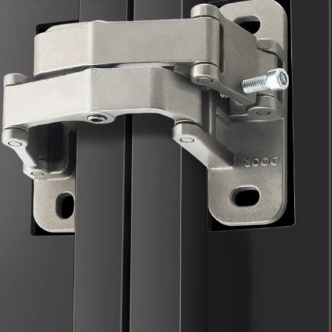 Straight Up Heavy Duty Conceal Hinge For Stone Doors And Fire Cabinets No Hassle Adjust Precision Cast Invisible Hinge installation on door frame.