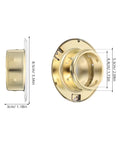 Four Piece Concealed Fire Sprinkler Head Cover Plates White Iron Round Flat Decorative Shield Top Shelf Polish No Sweat Wipe Down Straight Shot Install Pro Grade Safety For House Commercial Spaces, dimensions shown.