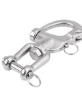 Rock Solid 316 Stainless Steel Swivel Snap Shackle For Sailboat Halyard Rigging And Heavy Duty Marine Hardware, five inch model.