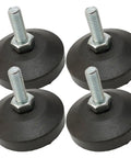 Heavy Duty M8 Thread Leveling Feet Lock Down Your Home Gym Setup With Zero Wobbles Tough Floor Protectors For Exercise Bikes And Workout Gear. Four steel leveling feet with rubber bottoms.