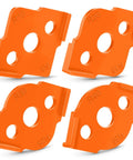 Four Pack Router Corner Radius Templates Set With ABS Hard Jig Guides For Woodworking, Includes Radii R10 R20 R30 R40, Orange Finish