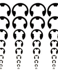 All In One External Circlip Retaining Rings Kit With 328 Pieces In Black Manganese Steel Snap Clips Ranging 1.5 To 22mm