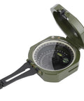 Geology Field Compass With Fluorescent Display And Rugged Zinc Alloy Build, Manual Magnetic Declination Adjuster, open view