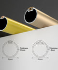 Heavy Duty Curtain Rod Set With Aluminum Alloy Brackets And Rings, Wall Mounted Drapery Rod For Sliding Doors, 28mm, gold finish