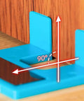 Close-up of Magnetic Hinge Jig for Drill Free Installation Precise 2mm Alignment Groove Adjustable Door Hinge and Jamb Guide