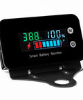 Waterproof Battery Monitor With Bracket For 7 To 100V Systems showing capacity, voltage on digital display