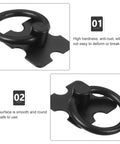 4 Piece Black Cabinet Ring Pulls For Drawers And Cabinets in zinc alloy, close-up showing anti-rust durability and smooth finish